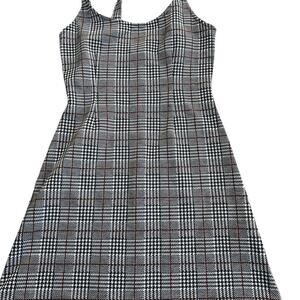 Forever 21 black multi color plaid dress women's size S